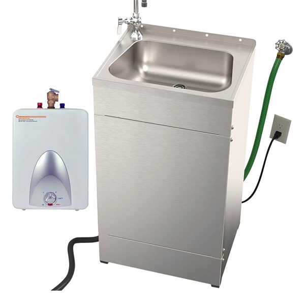 Eco Portable Wash-Ware Stainless Steel Portable Sink w/ Water Heater (EPS1041)